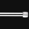 Silver Melbourne Curtain Rod Set - Diameter 25mm