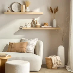Speckled Ceramic and Rattan Vase