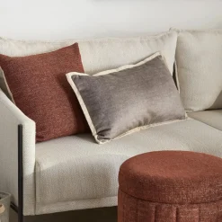 Taupe Beatrice Decorative Lumbar Pillow