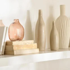 Uneven Pink Glass Vase