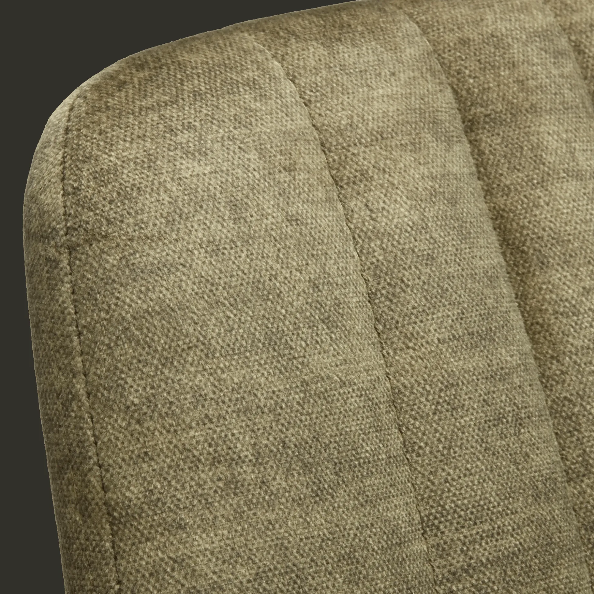 Velvet Fabric and Metal Dining Chair