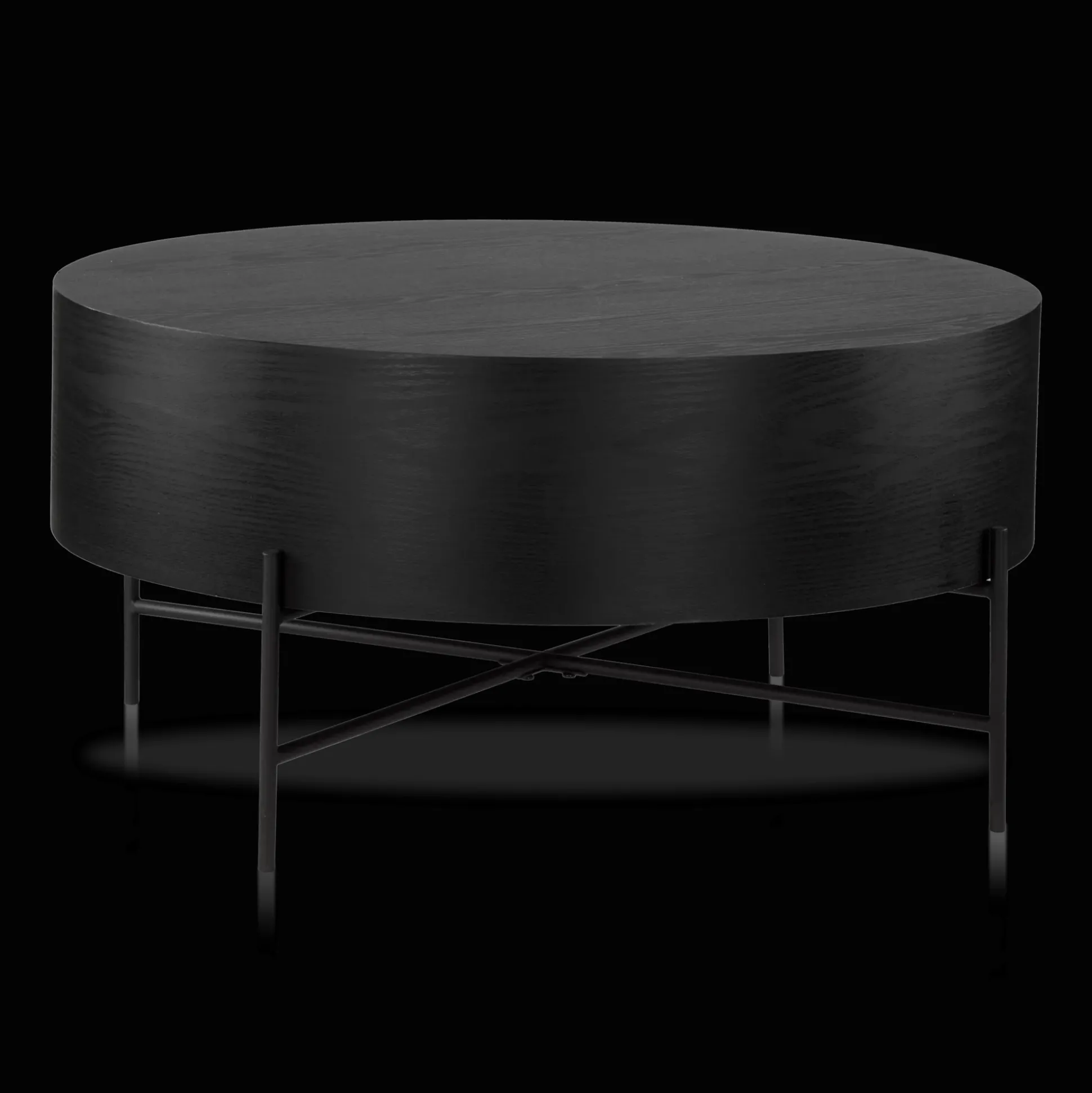 Veneer and Metal Coffee Table