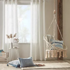 White Aroona Sheer Curtain