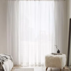 White Carla Sheer Curtain