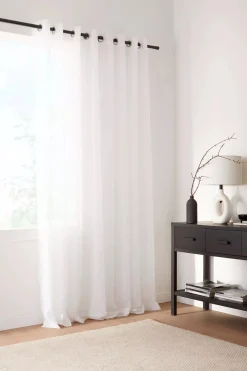 White Kacha Sheer Curtain