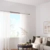 White Rod Pocket Sheer Curtain